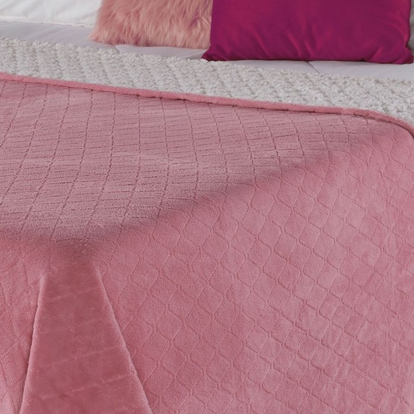 Encontraproduto.com.br - Cobertor Avulso Queen Com Efeito Pele De Carneiro - Chamber Sherpa Rosa Velho - Tekstil