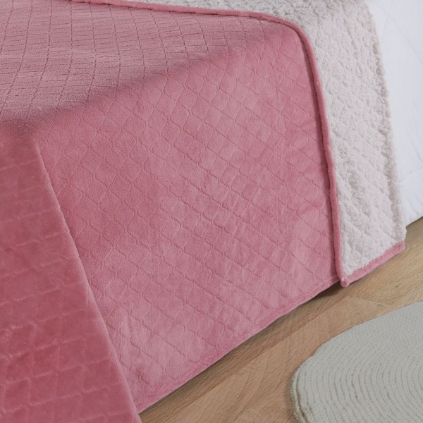 Encontraproduto.com.br - Cobertor Avulso Queen Com Efeito Pele De Carneiro - Chamber Sherpa Rosa Velho - Tekstil