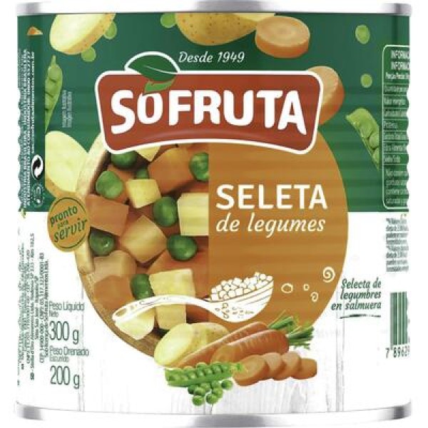 Encontraproduto.com.br - Seleta de Legumes Sófruta Lata com 200g