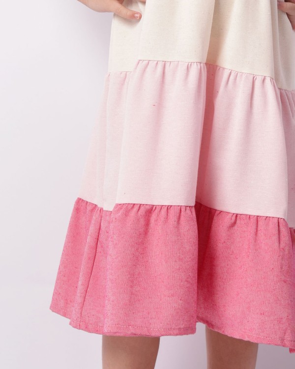 Encontraproduto.com.br - Vestido Infantil Midi Três Marias Com Zíper Off White