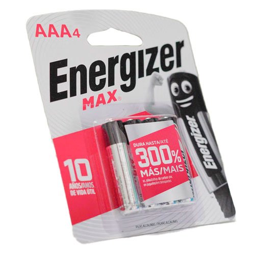 Encontraproduto.com.br - Pilhas Alcalinas - LR03 Palito - AAA - Cartela com 4 Unidades - Energizer Max
