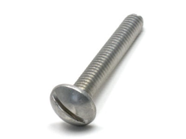 Encontraproduto.com.br - Parafuso de Aço Inox - Cabeça Lentilha - Fenda Simples - M6 - 1x8 - 10 unidades