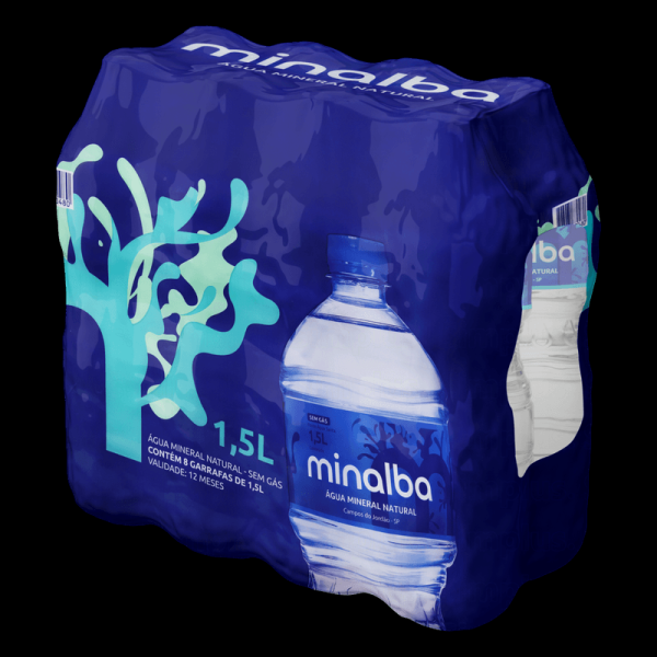 Encontraproduto.com.br - Água Mineral Natural sem Gás Minalba Pack com 8 Unidades de 1,5l Cada
