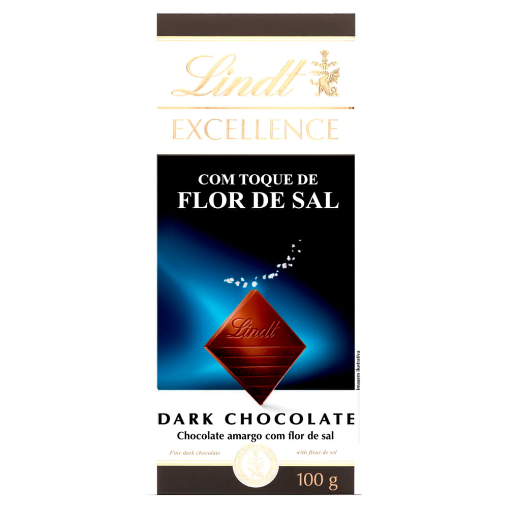 Encontraproduto.com.br - CHOCOLATE LINDT EXCELLENCE DARK FLOR DE SAL 100G