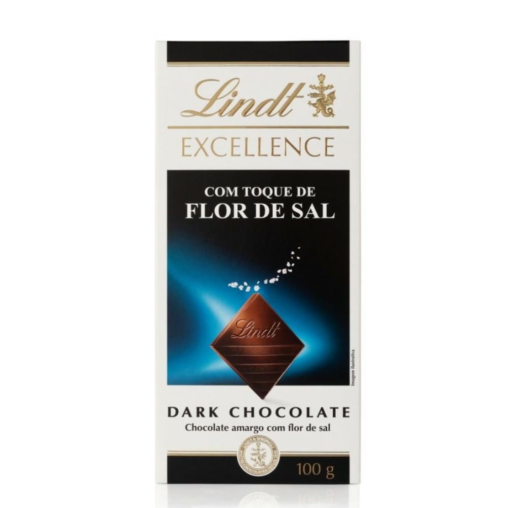 Encontraproduto.com.br - CHOCOLATE LINDT EXCELLENCE DARK FLOR DE SAL 100G