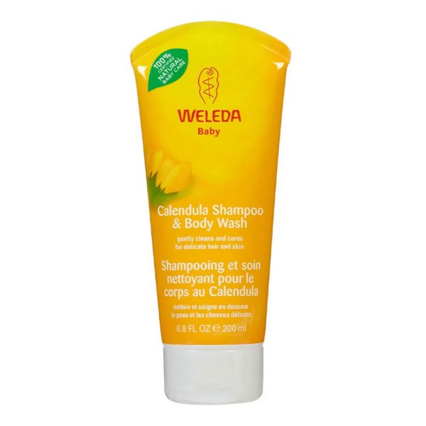 Shampoo e Body Wash Weleda Bebê Calêndula 200ml