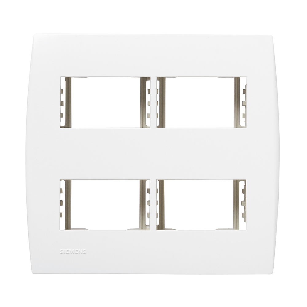 Encontraproduto.com.br - Conjunto Placa 2 Módulos Separados + 2 Módulos Separados Com Suporte 4X4 Branco Ilus - Soprano