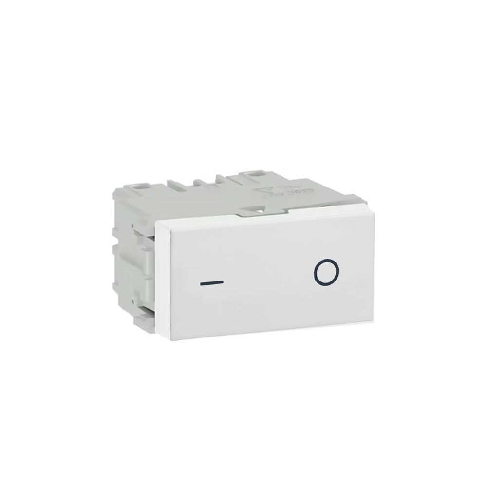 Encontraproduto.com.br - Módulo Interruptor Bipolar Simples 16A, cor Branco, Delta Mondo - Soprano
