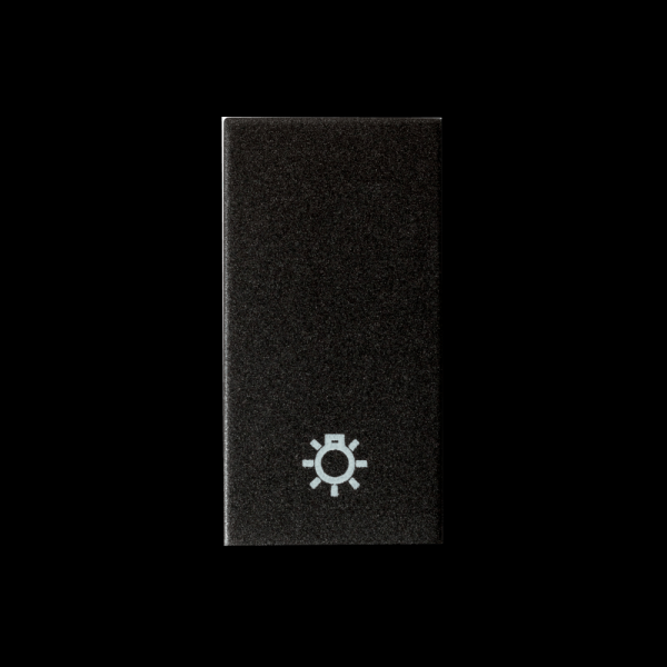 Encontraproduto.com.br - Módulo Pulsador Símbolo Lâmpada Carbono Metálico Delta Mondo Soprano
