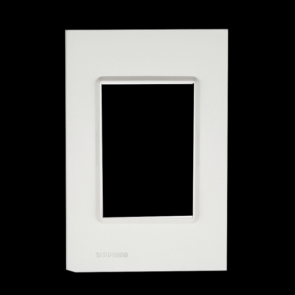 Encontraproduto.com.br - Placa 3 Módulos Branco Delta Mondo - Soprano