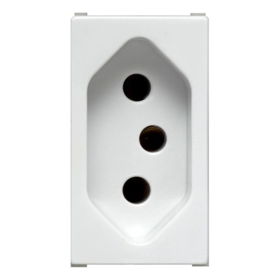 Encontraproduto.com.br - Módulo Tomada 2p+T 10a 250v - Branco - Ilus