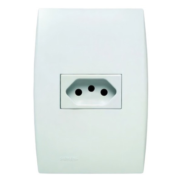 Encontraproduto.com.br - Conjunto 1 Tomada 2P+T 10A Branco Ilus - 5UB99052 - Soprano
