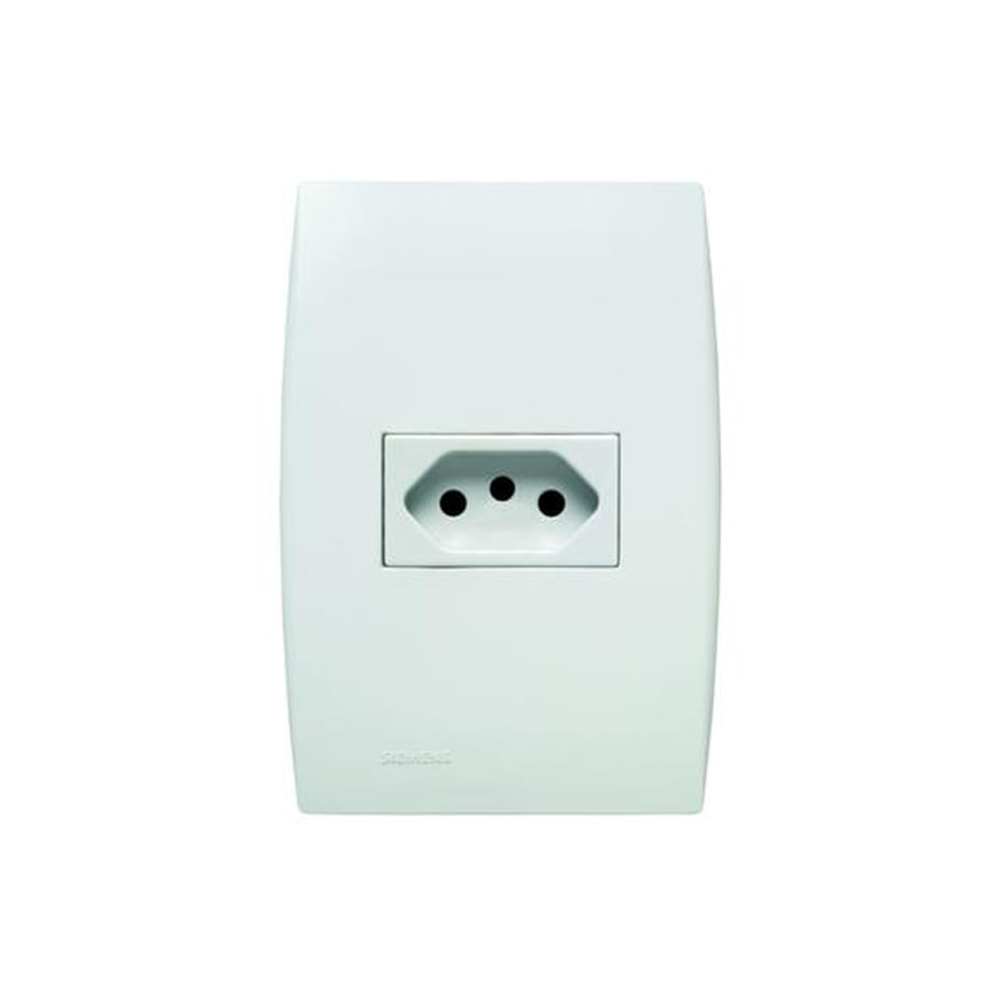 Encontraproduto.com.br - Conjunto 1 Tomada 2P+T 10A Branco Ilus - 5UB99052 - Soprano