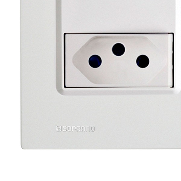 Encontraproduto.com.br - Conjunto 2 Tomadas 10A Branco Delta Mondo - Soprano