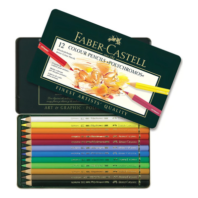 Encontraproduto.com.br - Lápis de Cor Polychromos Estojo com 12 Cores Ref.110012 Faber-Castell