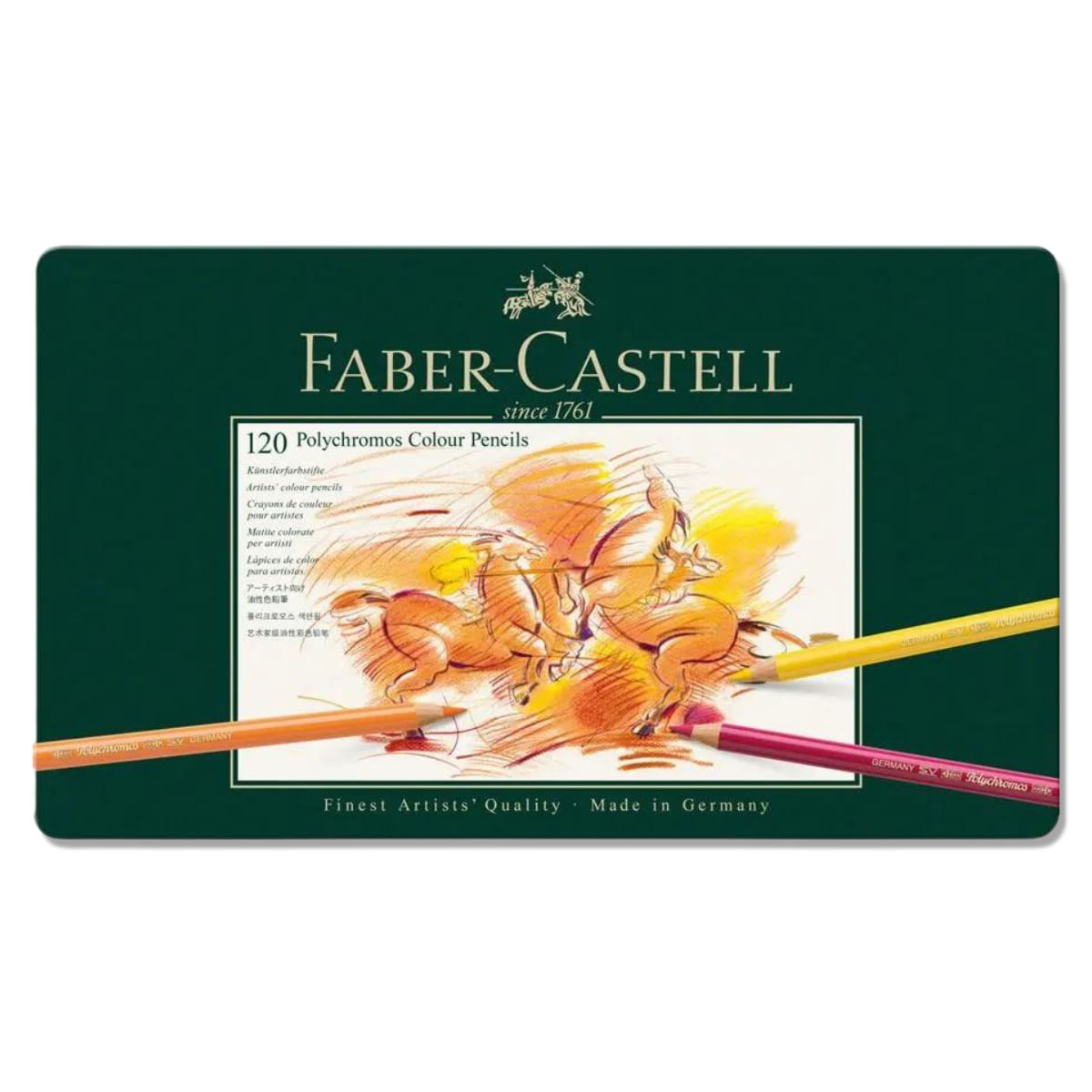 Encontraproduto.com.br - Lápis de Cor Polychromos Estojo Madeira com 120 Cores Ref.110013 Faber-Castell