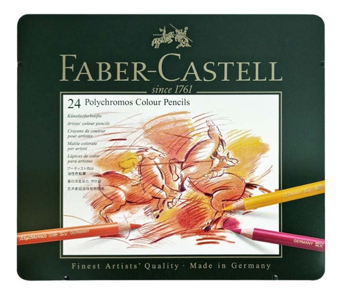 Encontraproduto.com.br - Lápis de Cor Polychromos Estojo com 24 Cores Ref.110024 Faber-Castell