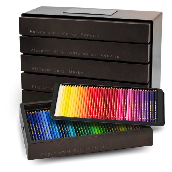 Encontraproduto.com.br - Estojo Art & Graphic Faber Castell Edição Limitada 395 Peças Cor Mogno Liso