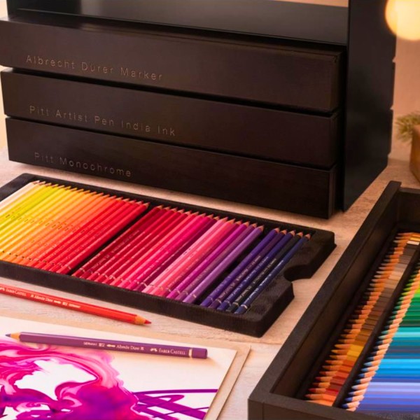 Encontraproduto.com.br - Estojo Art & Graphic Faber Castell Edição Limitada 395 Peças Cor Mogno Liso