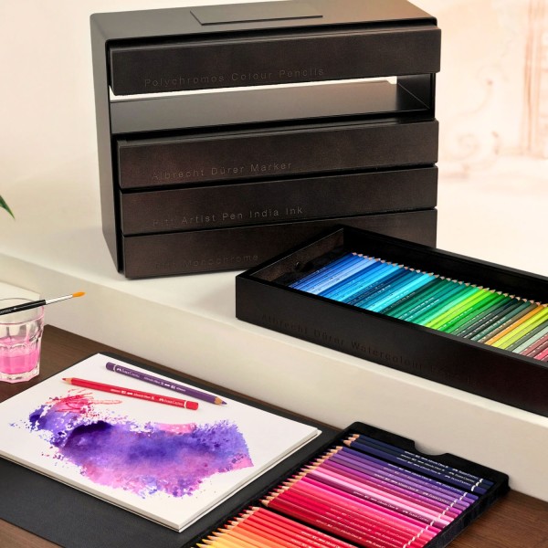 Encontraproduto.com.br - Estojo Art & Graphic Faber Castell Edição Limitada 395 Peças Cor Mogno Liso