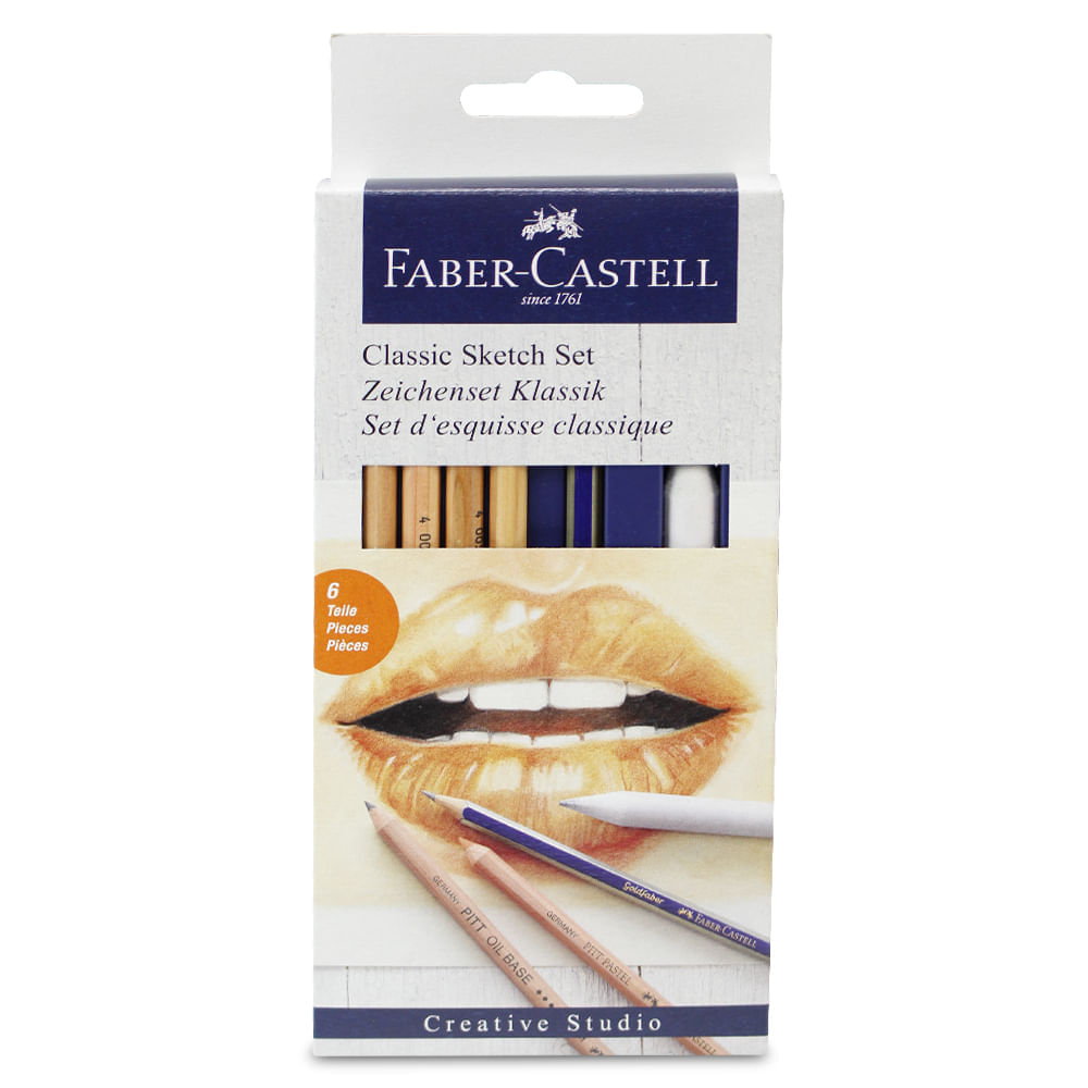 Encontraproduto.com.br - Estojo para Desenho Faber-castell Classic Sketch Set com 6 Unidades Faber-castell 114004