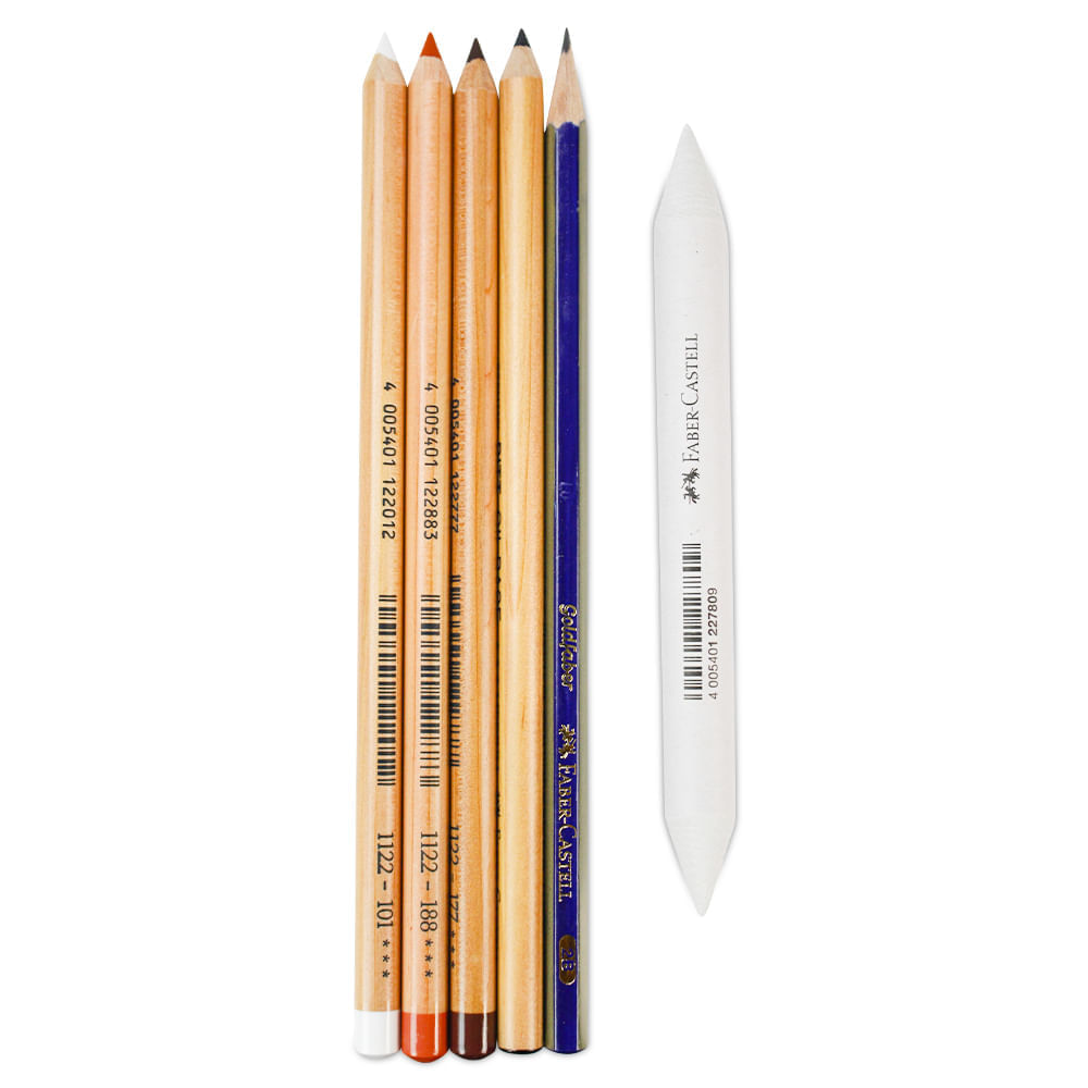 Encontraproduto.com.br - Estojo para Desenho Faber-castell Classic Sketch Set com 6 Unidades Faber-castell 114004