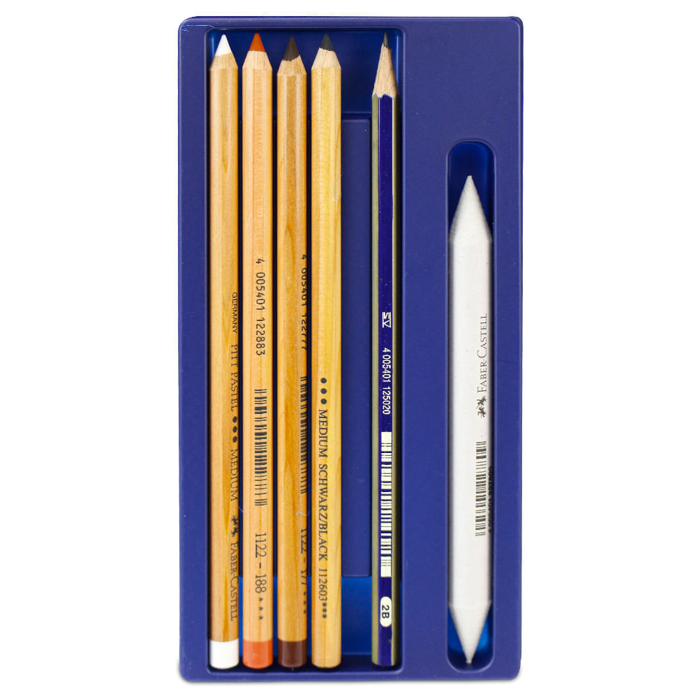 Encontraproduto.com.br - Estojo para Desenho Faber-castell Classic Sketch Set com 6 Unidades Faber-castell 114004