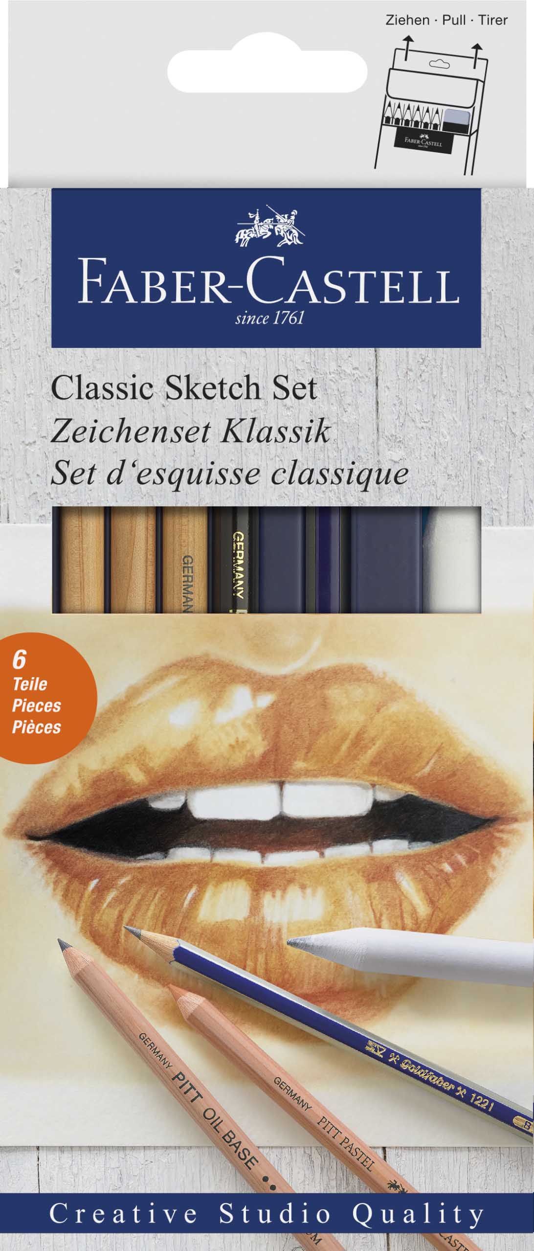 Encontraproduto.com.br - Estojo para Desenho Faber-castell Classic Sketch Set com 6 Unidades Faber-castell 114004