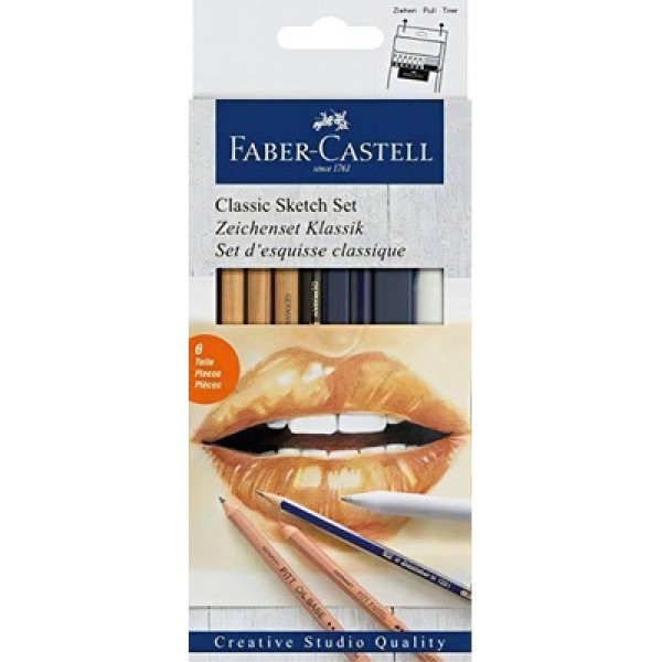 Estojo para Desenho Faber-castell Classic Sketch Set com 6 Unidades Faber-castell 114004