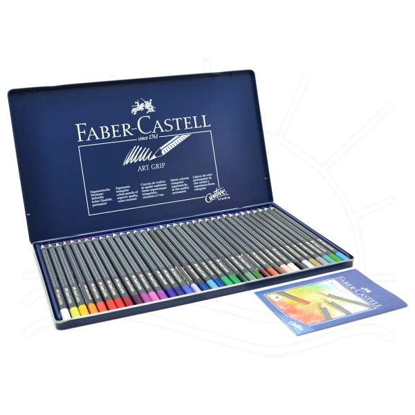 Encontraproduto.com.br - Lápis de Cor Art Grip Creative Studio Faber-Castell Lata - 36 Cores