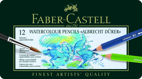 Encontraproduto.com.br - Lápis Aquarela Albrecht Dürer Estojo com 12 Cores Ref.117512 Faber-Castell