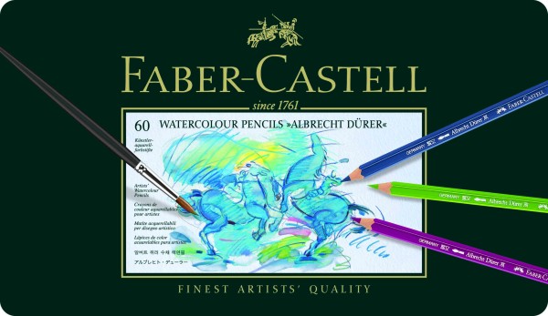 Encontraproduto.com.br - Lápis Aquarela Albrecht Dürer Estojo com 60 Cores Ref.117560 Faber-Castell