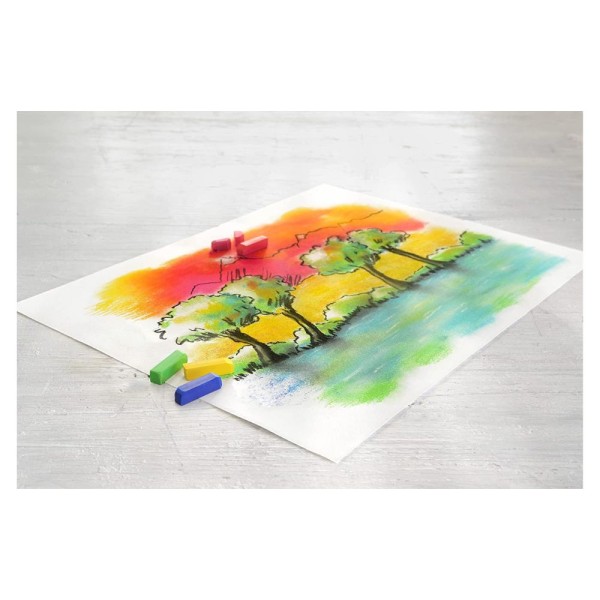 Encontraproduto.com.br - Giz Pastel Seco Macio Curto Quadrado Creative Studio Estojo com 24 Cores Faber-Castell