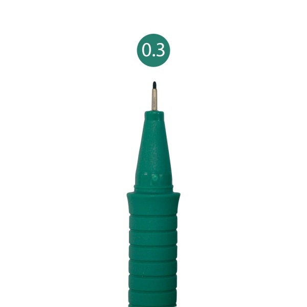 Encontraproduto.com.br - Caneta Nankin Faber-Castell ECCO Pigment Verde 0.3 mm