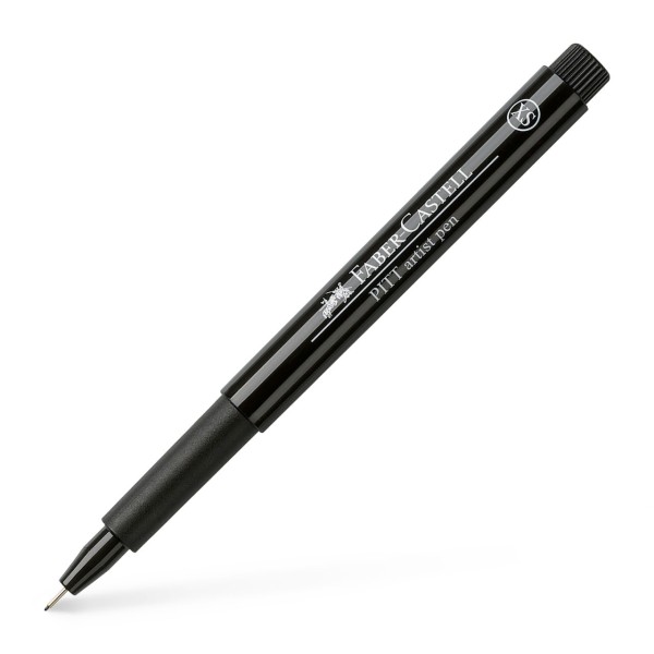 Caneta Nankin Pitt Fineliner Preta Faber-Castell Avulso