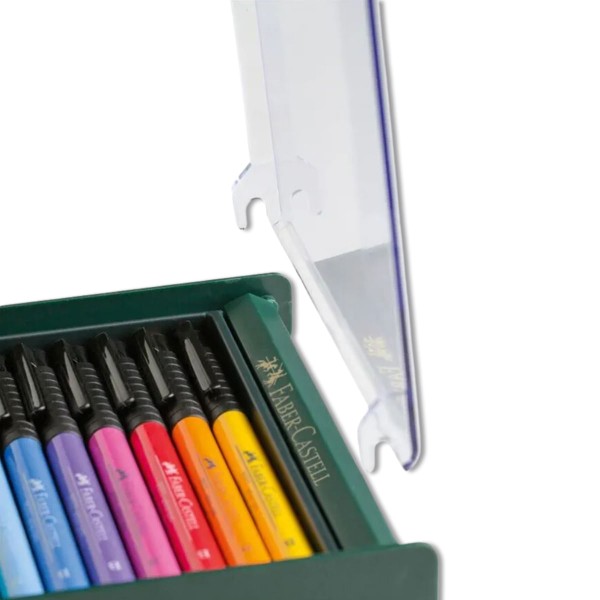Encontraproduto.com.br - Caneta Pincel Pitt Estojo com 12 Tons Básico Ref.267421 Faber-Castell
