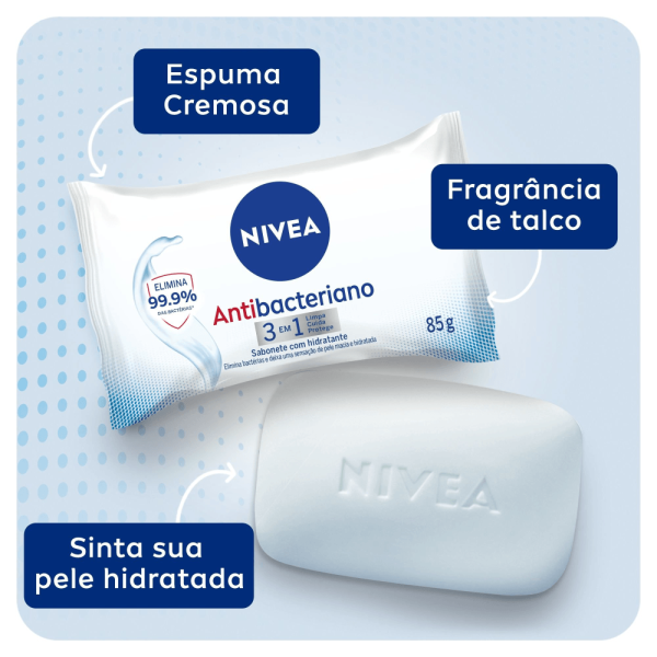 Encontraproduto.com.br - NIVEA Sabonete em Barra Antibacteriano 3 em 1 85g