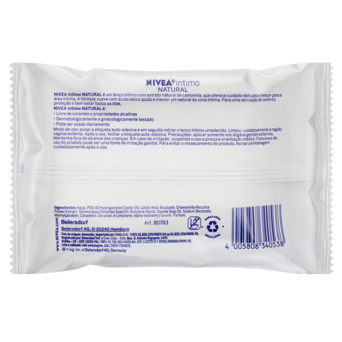 Encontraproduto.com.br - NIVEA LENCOS INTIMO NATURAL C/20 @