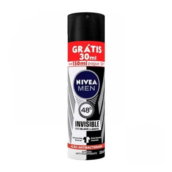 Encontraproduto.com.br - Desodorante Nivea Men Invisible For Black & White Aerossol 150ml