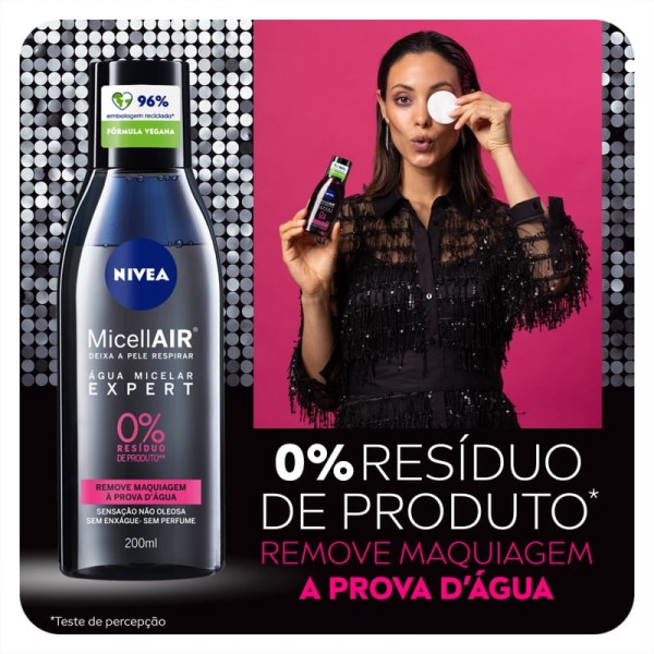 Encontraproduto.com.br - Água Micelar Bifásica NIVEA Limpeza Facial MicellAIR Expert 200ml