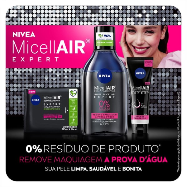Encontraproduto.com.br - Água Micelar Bifásica NIVEA Limpeza Facial MicellAIR Expert 200ml