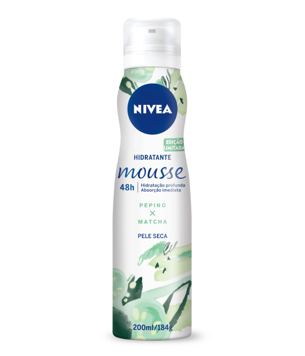 Encontraproduto.com.br - O novo Nivea Mousse Pepino e Matcha possui uma textura inovadora, leve e cremosa que é rapidamente absorvida, deixando a pele intensamente hidratada e macia desde a primeira aplicação.