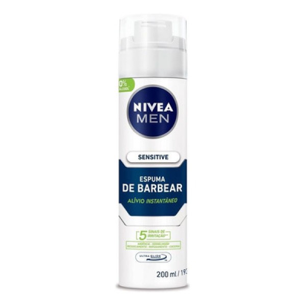 Encontraproduto.com.br - Espuma De Barbear Sensitive Nivea Men 200ml