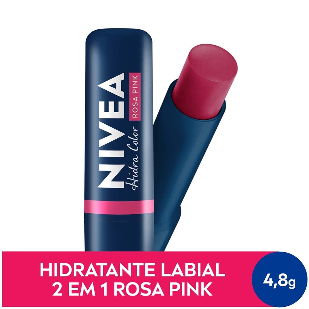 Encontraproduto.com.br - Protetor Labial Nivea Hidra Color Pink 2 em 1 4,8g