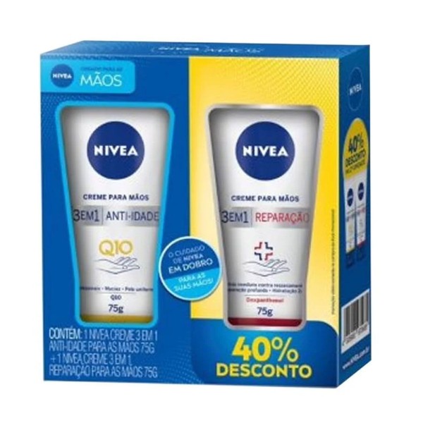 Encontraproduto.com.br - Kit Hidratante Para Mãos Nivea Q10 75g