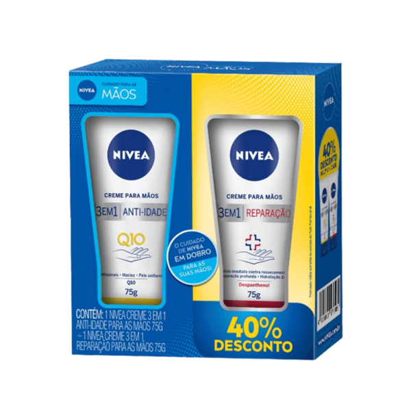 Encontraproduto.com.br - Kit Hidratante Para Mãos Nivea Q10 75g