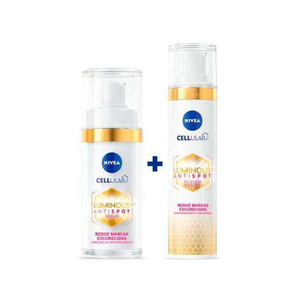 Encontraproduto.com.br - Kit Nivea Cellular Luminous Sérum 30ml + Fluido Fps 50 40ml Tipo De Pele Todo Tipo De Pele