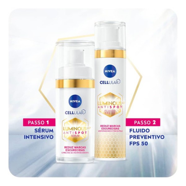 Encontraproduto.com.br - Kit Nivea Cellular Luminous Sérum 30ml + Fluido Fps 50 40ml Tipo De Pele Todo Tipo De Pele