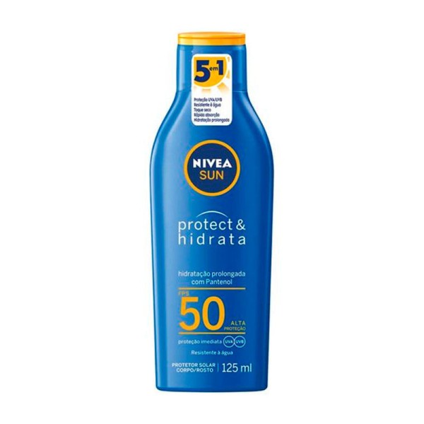 Encontraproduto.com.br - Kit Protetor Solar Corporal Nivea Sun Protect & Hidrata FPS50 200ml + Protetor Solar Facial Nívea Sun Antissinais FPS70 40ml