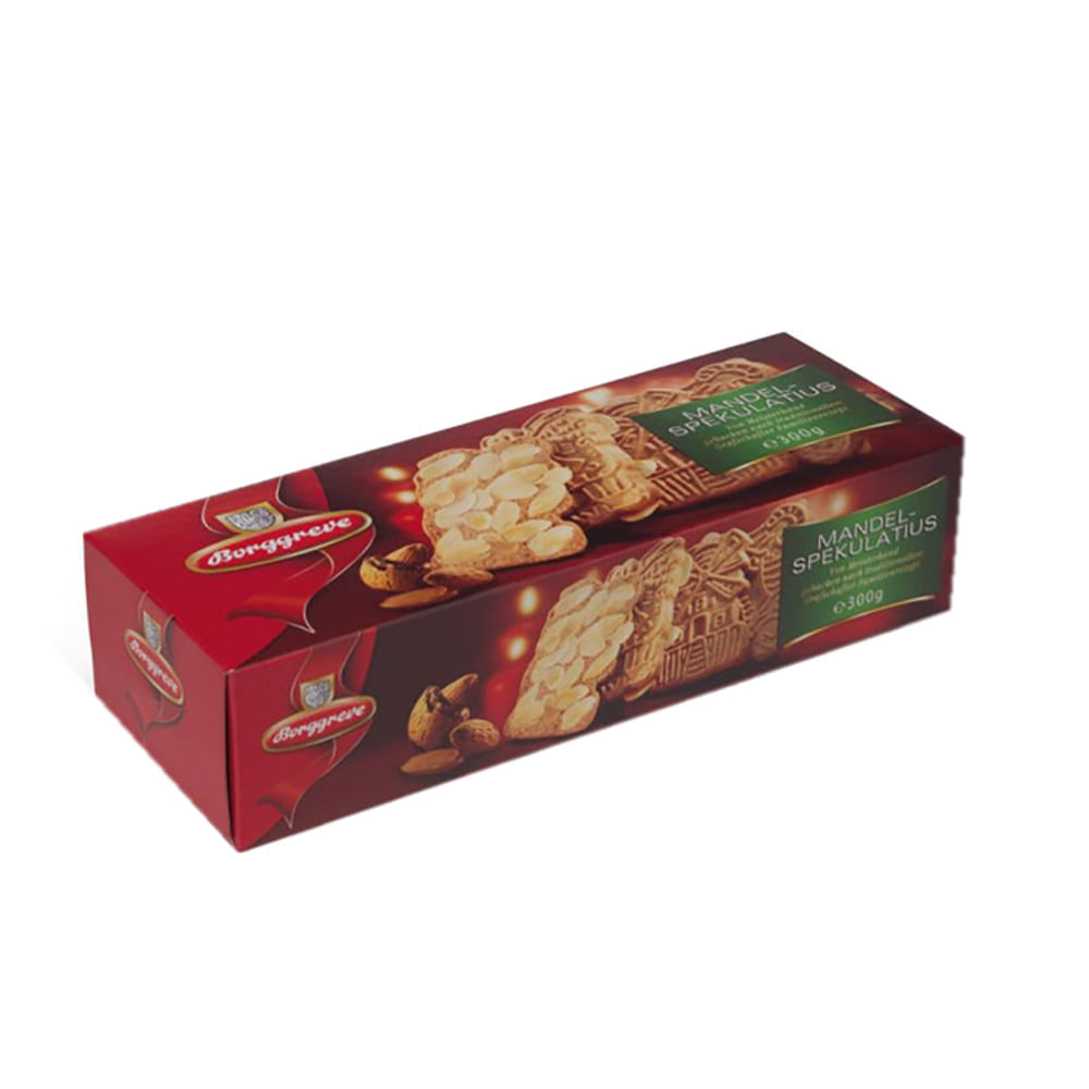 Biscoito com Especiarias e Amêndoas Spekulatius Borggreve 
300g